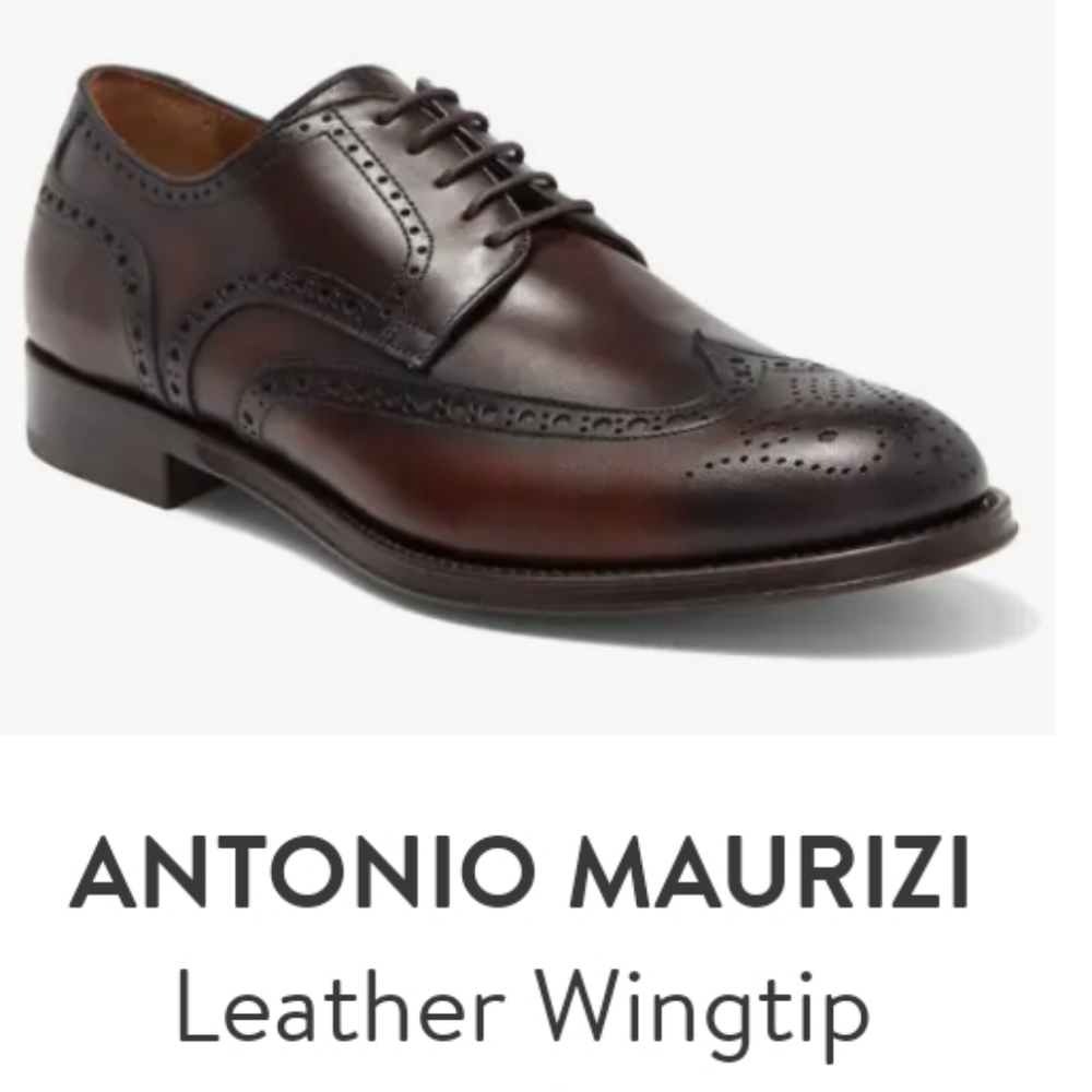 Men's Antonio Maurizi Wingtip Leather Oxford